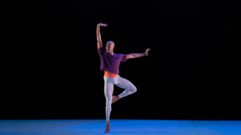 Alvin Ailey American Dance Theater's Yannick Lebrun in Hans van Manen's 'Solo'. Photo by Daniel Azoulay
