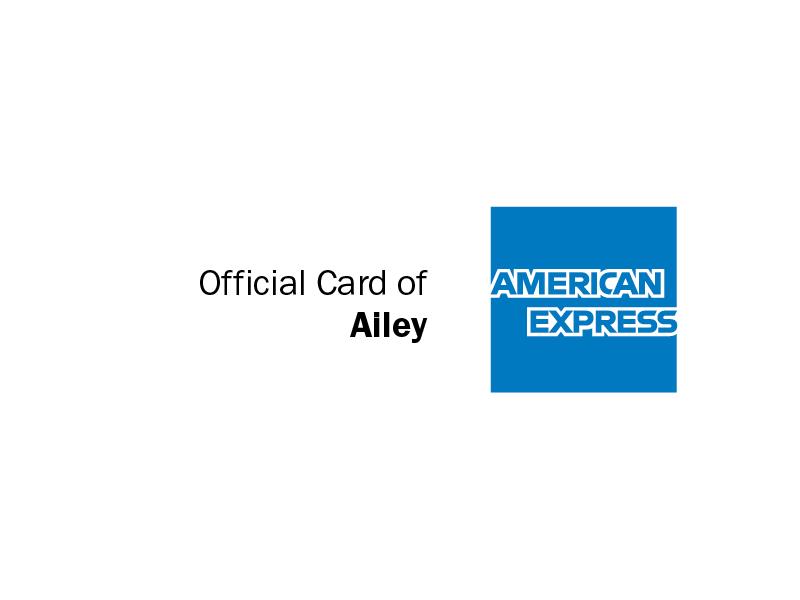 American Express Official Card of Ailey