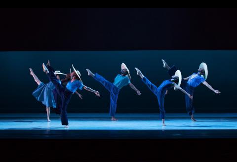 Alvin Ailey American Dance Theater in Jamar Roberts' 'Members Don't Get Weary'. Photo by Paul Kolnik.