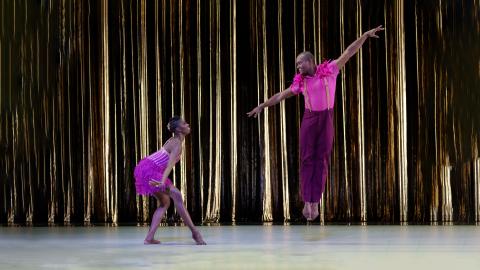 Alvin Ailey American Dance Theater's Khalia Campbell and Christopher Taylor in Amy Hall Garner's 'CENTURY', photo by Paul Kolnik