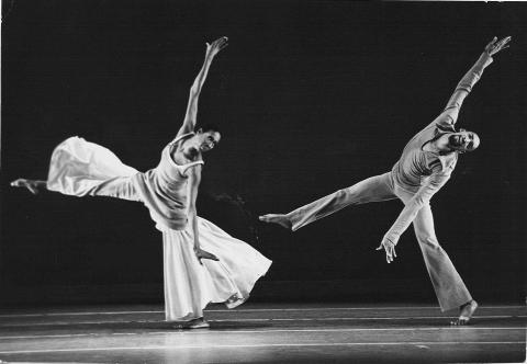 Alvin Ailey American Dance Theater's Judith Jamison and John Parks in Alvin Ailey's 'Mary Lou's Mass.' Photo by Rosemary Winckley