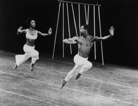 Sylvia Waters and Dudley Williams in Paul Sanasardo’s 'Metallics'. Photo by Fred Fehl.