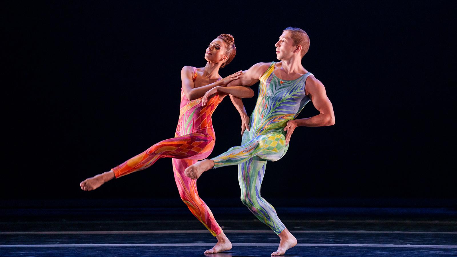 AAADT's Belen Indhira Pereyra and Patrick Coker in Paul Taylor's DUET. Photo by Paul Kolnik.