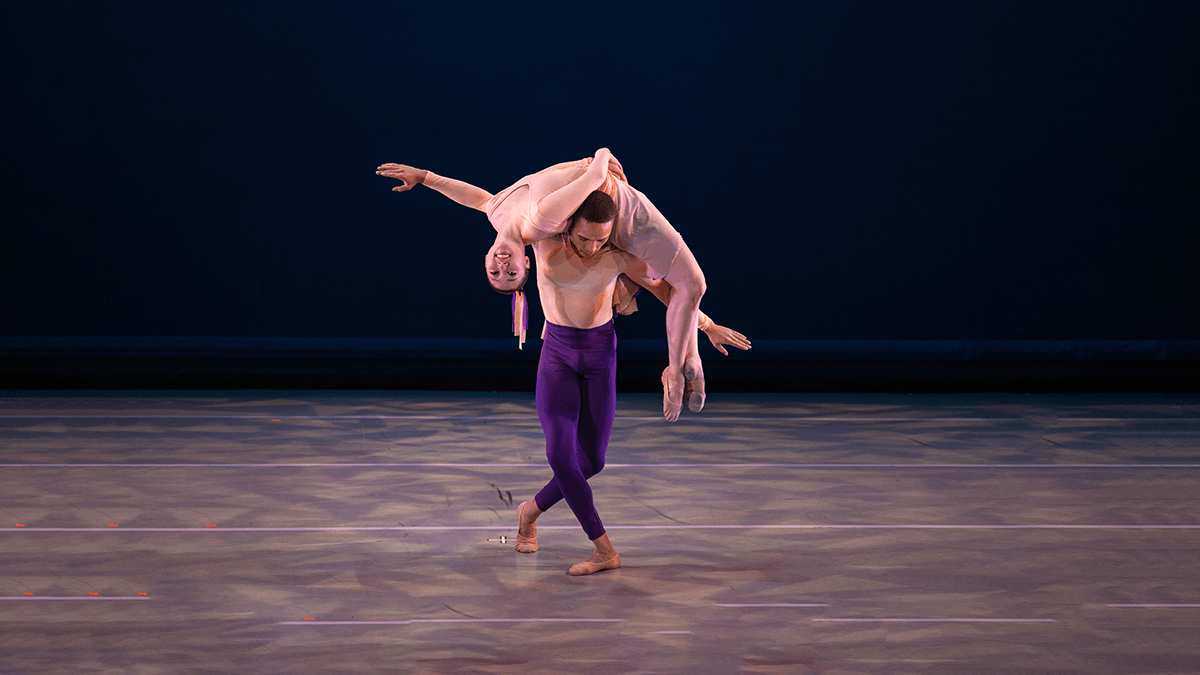 Ailey II's Rachel Yoo and Travon M. Williams in Alvin Ailey's The Lark Ascending.Photo by Danica Paulos